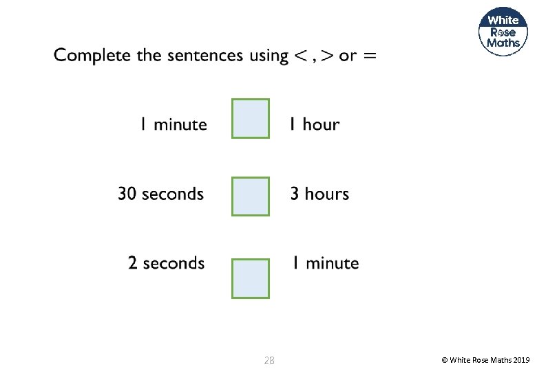  28 © White Rose Maths 2019 