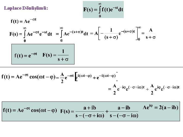 Laplace Dönüşümü: 