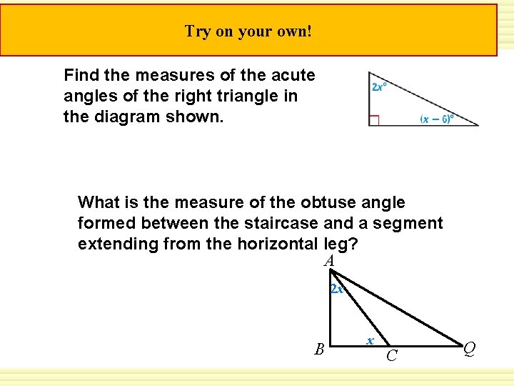 Warm-Up Exercises Tryfor on Examples your own! 3 and 4 GUIDED PRACTICE Find the