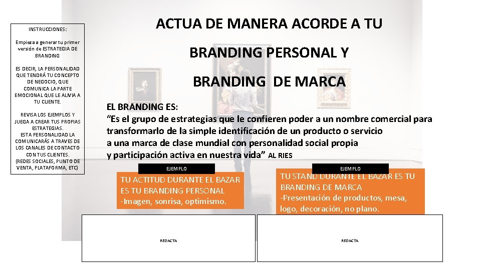 INSTRUCCIONES: ACTUA DE MANERA ACORDE A TU Empieza a generar tu primer versión de