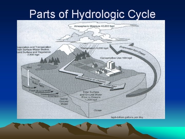 Parts of Hydrologic Cycle 
