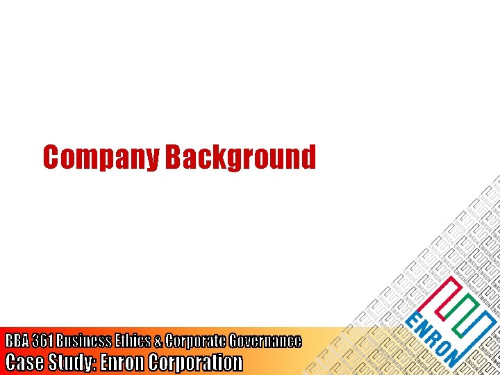 Company Background 