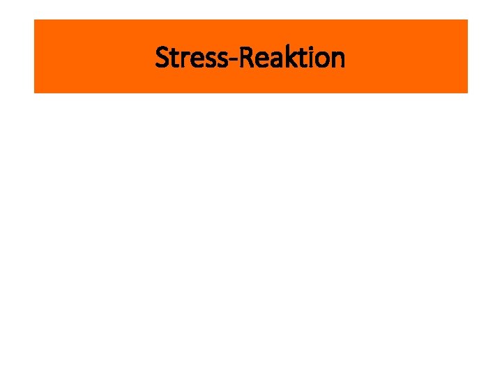 Stress-Reaktion 