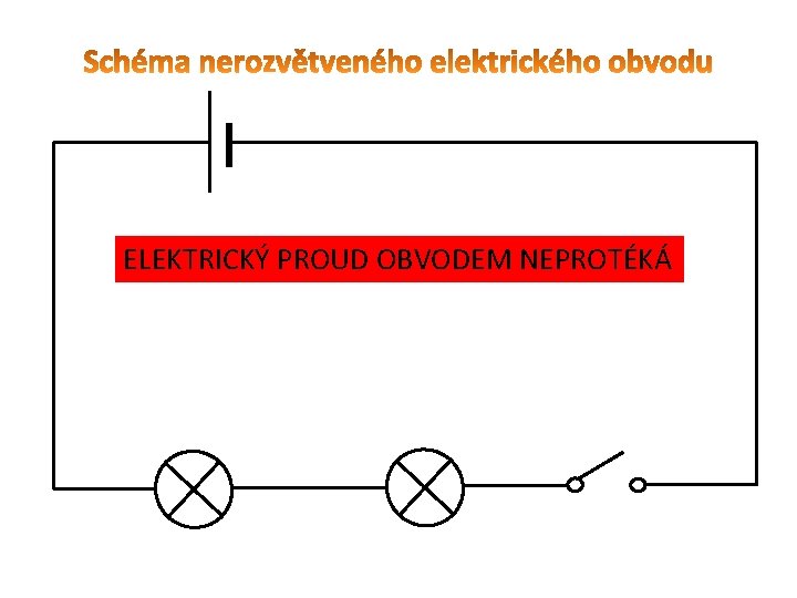 ELEKTRICKÝ PROUD OBVODEM NEPROTÉKÁ 