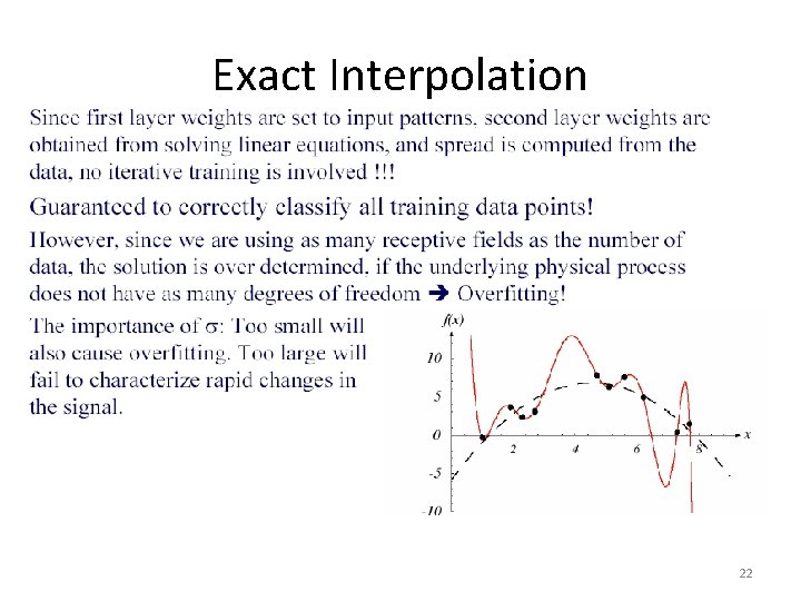 Exact Interpolation 22 