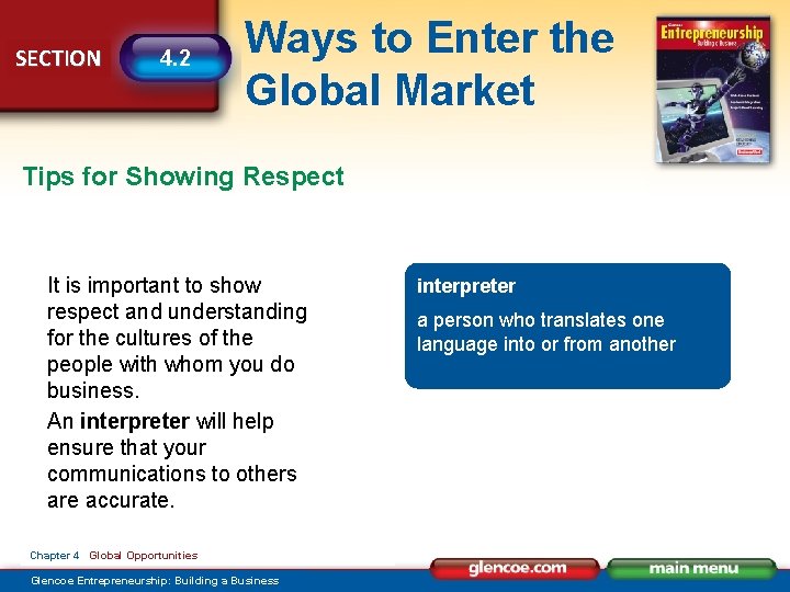 SECTION 4. 2 Ways to Enter the Global Market Tips for Showing Respect It