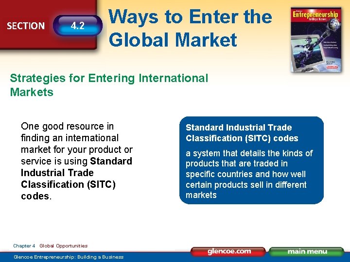 SECTION 4. 2 Ways to Enter the Global Market Strategies for Entering International Markets