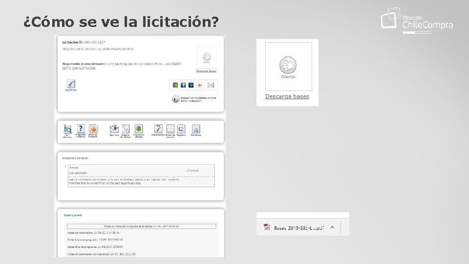¿Cómo se ve la licitación? 