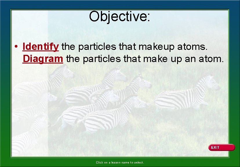 Objective: • Identify the particles that makeup atoms. Diagram the particles that make up