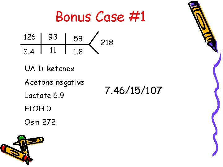 Bonus Case #1 126 93 58 3. 4 11 1. 8 218 UA 1+