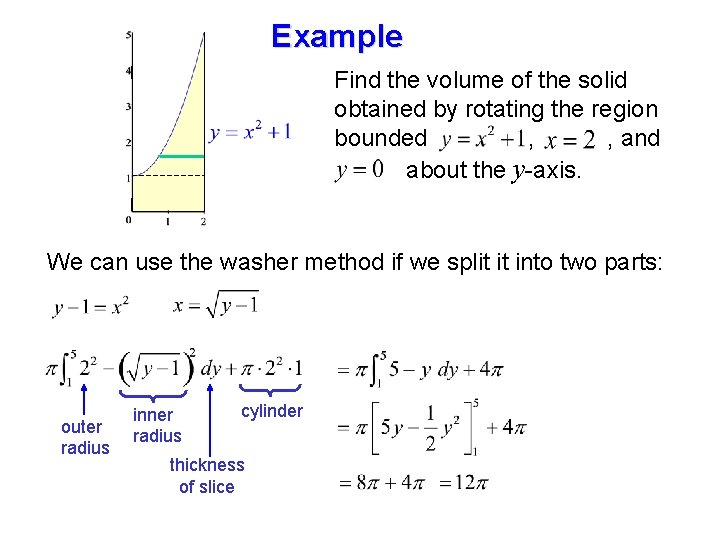 Example Find the volume of the solid obtained by rotating the region bounded , Example Find the volume of the solid obtained by rotating the region bounded ,