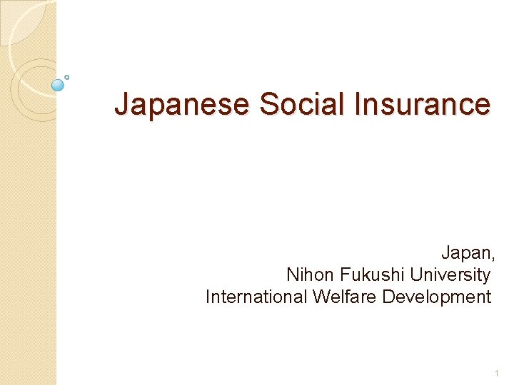 Japanese social insurance