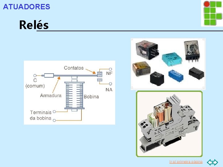 ATUADORES Relés Ir p/ primeira página 