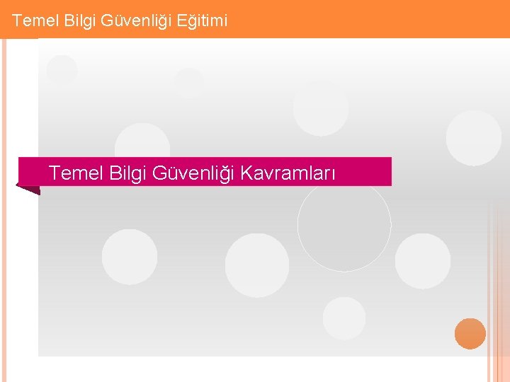 Gizlilik: Firmaya Özel Temel Bilgi Güvenliği Eğitimi Temel Bilgi Güvenliği Kavramları 