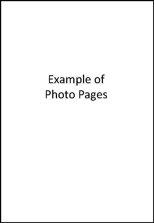 Example of Photo Pages 