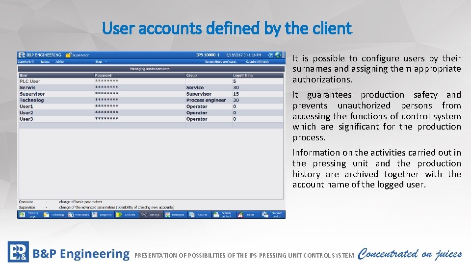 User accounts defined by the client Kliknij, aby edytować styl • Kliknij, aby edytować