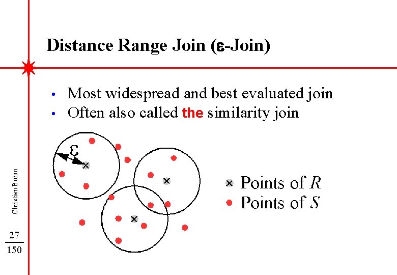 Distance Range Join (e-Join) • Christian Böhm • 27 150 Most widespread and best