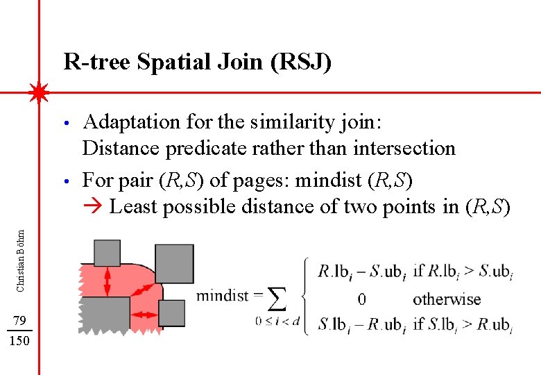 R-tree Spatial Join (RSJ) • Christian Böhm • 79 150 Adaptation for the similarity