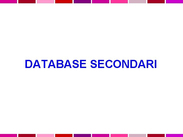 DATABASE SECONDARI 