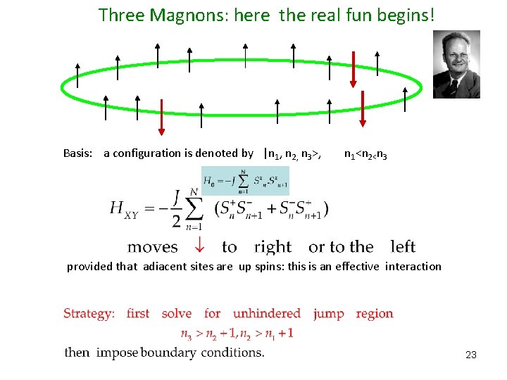 Three Magnons: here the real fun begins! Basis: a configuration is denoted by |n
