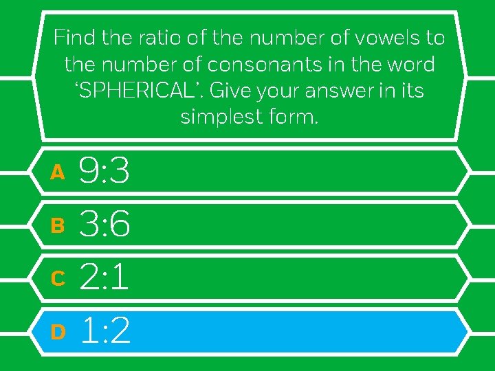 Find the ratio of the number of vowels to the number of consonants in