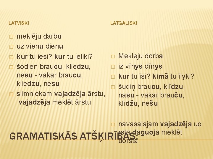 LATVISKI � � � LATGALISKI meklēju darbu uz vienu dienu kur tu iesi? kur