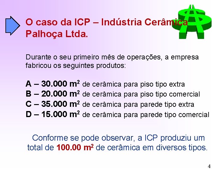O caso da ICP – Indústria Cerâmica Palhoça Ltda. Durante o seu primeiro mês