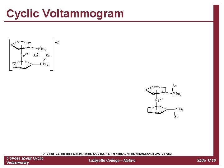 Cyclic Voltammogram F. N. Blanco, L. E. Hagopian, W. R. Mc. Namara, J. A.
