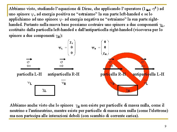 Abbiamo visto, studiando l’equazione di Dirac, che applicando l’operatore (14 4 - 5 )