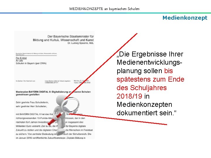 MEDIENKONZEPTE an bayerischen Schulen Medienkonzept „Die Ergebnisse Ihrer Medienentwicklungsplanung sollen bis spätestens zum Ende