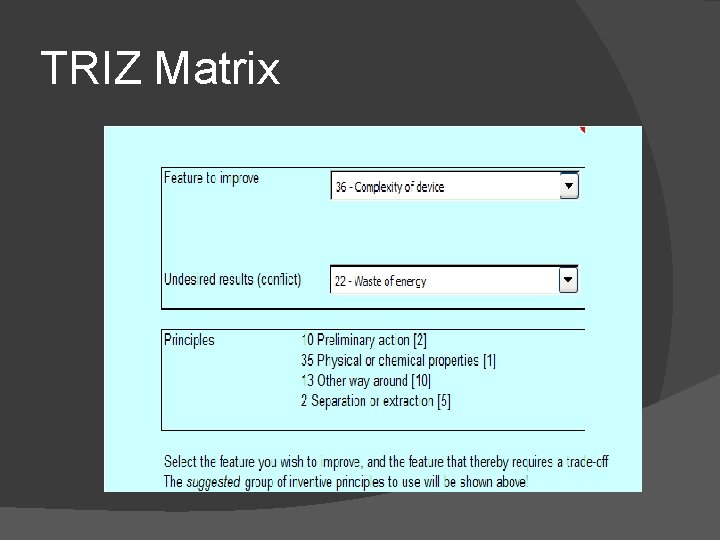 TRIZ Matrix 