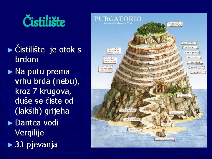 Čistilište ► Čistilište je otok s brdom ► Na putu prema vrhu brda (nebu), Čistilište ► Čistilište je otok s brdom ► Na putu prema vrhu brda (nebu),