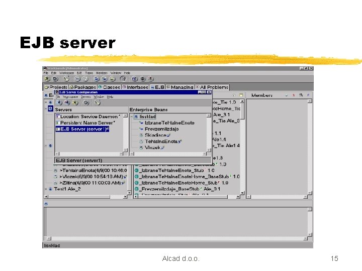 EJB server Alcad d. o. o. 15 