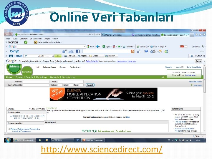 Online Veri Tabanları http: //www. sciencedirect. com/ 