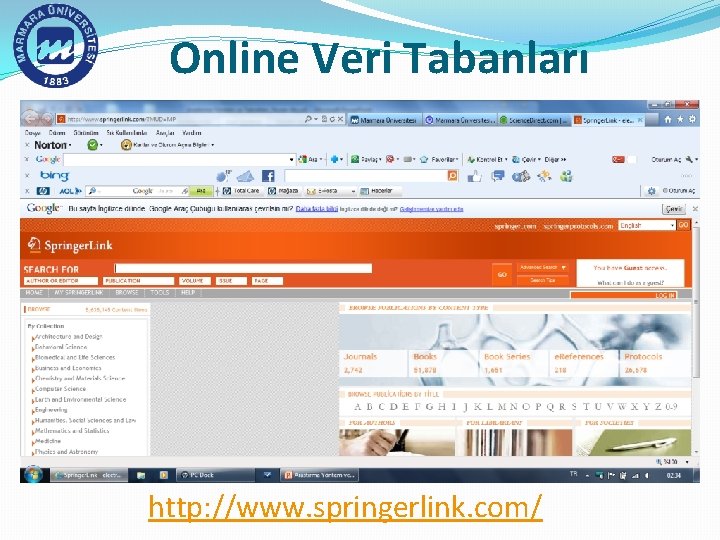 Online Veri Tabanları http: //www. springerlink. com/ 