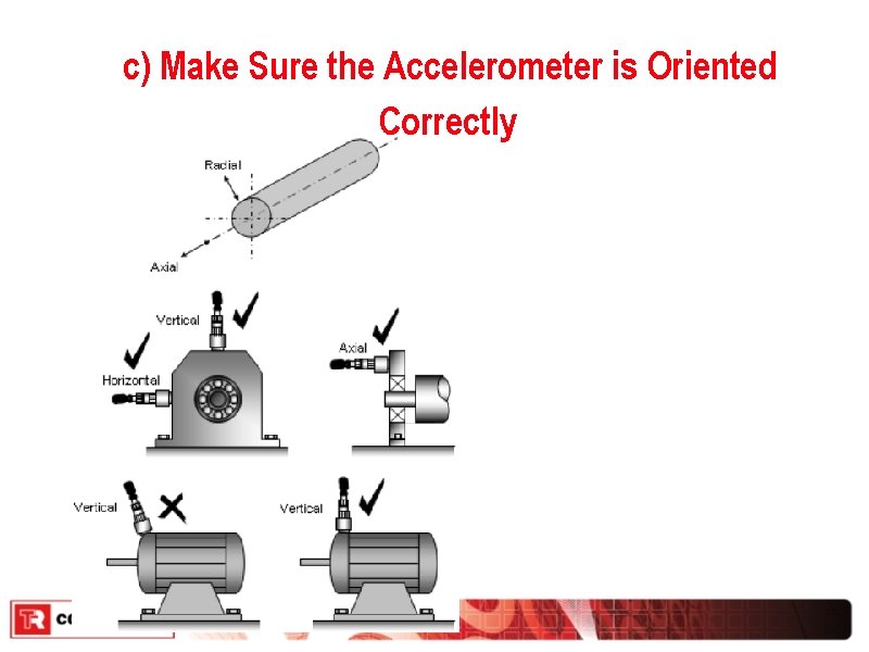 c) Make Sure the Accelerometer is Oriented Correctly 