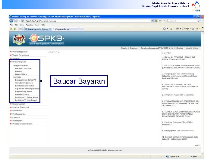 Jabatan Akauntan Negara Malaysia Pasukan Projek Perintis Kerajaan Elektronik Baucar Bayaran 