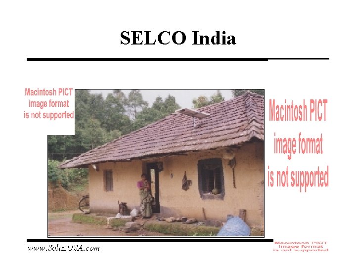 SELCO India www. Soluz. USA. com 