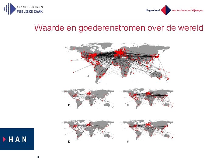 Waarde en goederenstromen over de wereld 31 