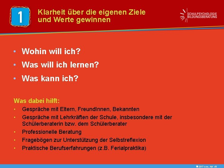 Klarheit über die eigenen Ziele und Werte gewinnen • Wohin will ich? • Was