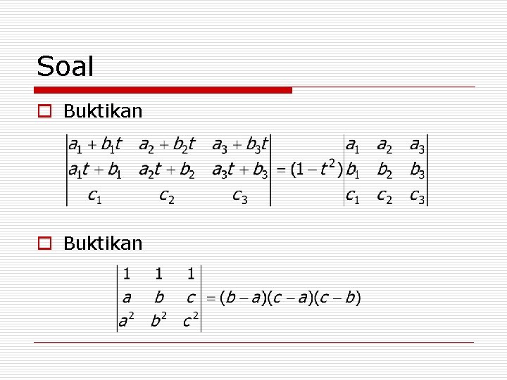 Soal o Buktikan 