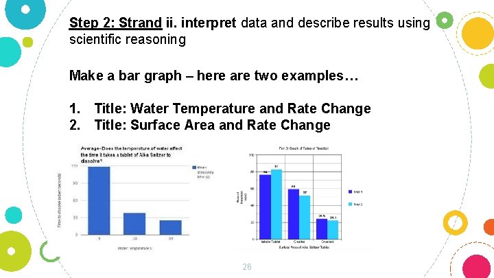 Step 2: Strand ii. interpret data and describe results using scientific reasoning Make a