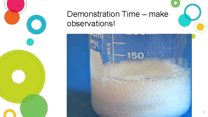 Demonstration Time – make observations! 4 