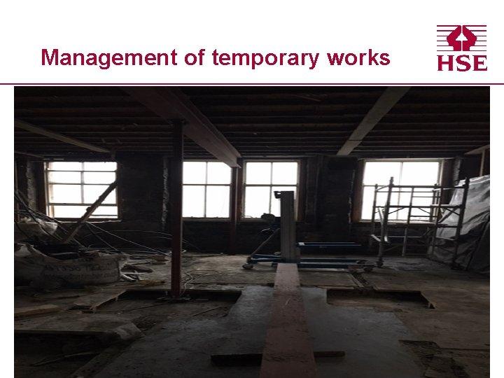 Management of temporary works 