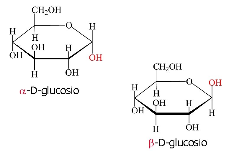  -D-glucosio b-D-glucosio 