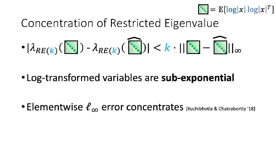  Concentration of Restricted Eigenvalue • 