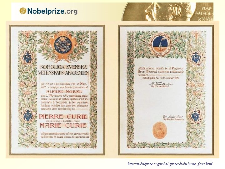 http: //nobelprize. org/nobel_prizes/nobelprize_facts. html 