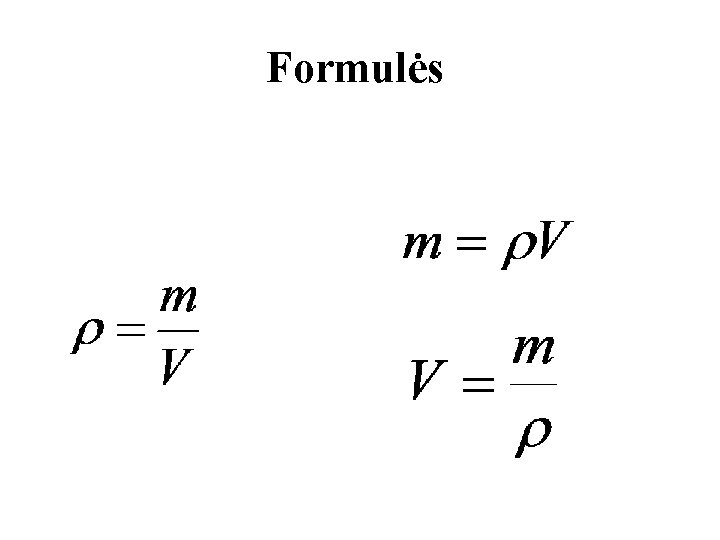 Formulės 