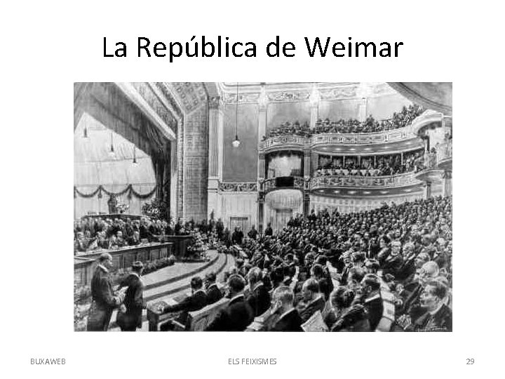 La República de Weimar BUXAWEB ELS FEIXISMES 29 