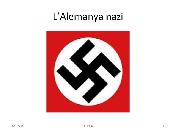 L’Alemanya nazi BUXAWEB ELS FEIXISMES 40 